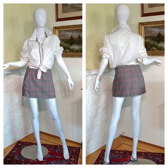 Forever 21 Skort Houndstooth Wool Blend - Picture 2 of 16